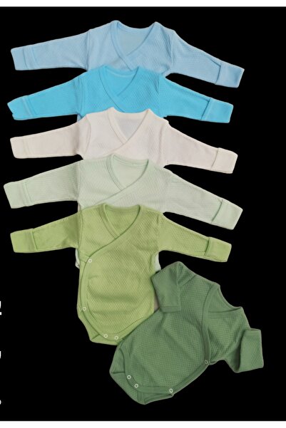 özdemirli bebe Long Sleeve Self Gloves, Double Breasted Badi with Snaps (Pack...