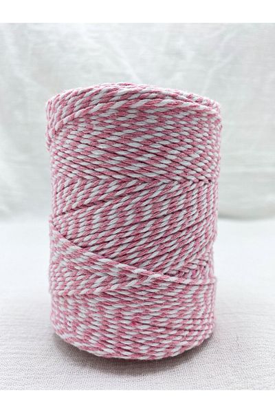 E Elmas Two Color Bundling Twine Pink - White (2-3MM-200GR-200M)