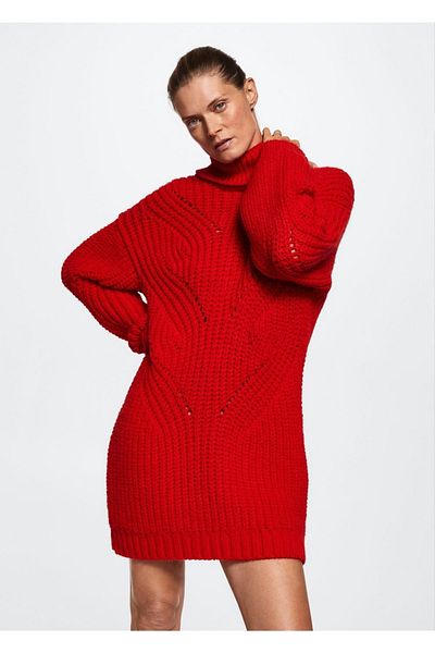 MANGO Woman Turtleneck kötöttáru ruha