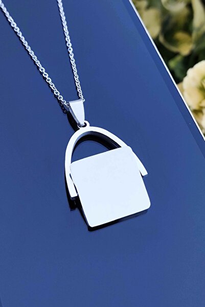 TREND COLLECTİON Square Model Stainless Steel Women's Necklace