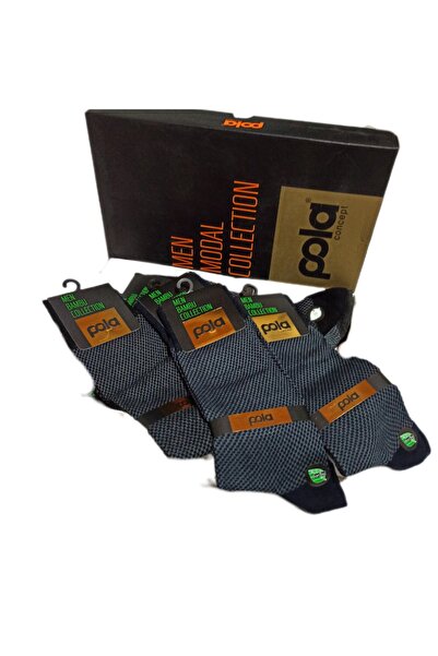 Pola 1 Kalite Bambu Dikişsiz Bambu Erkek Soket Çorap (12 ADET)
