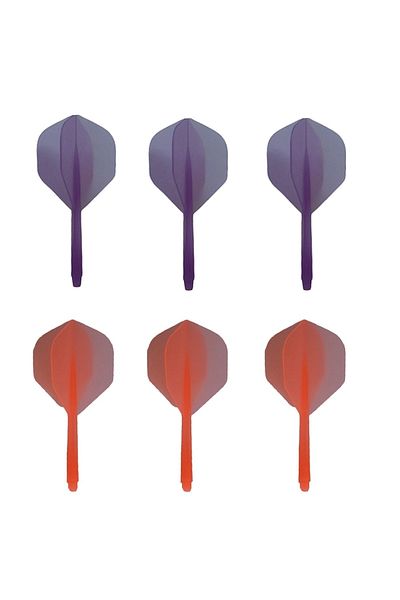 DARTSAN Set of 2 Neon Integrated Darts Shaft-shaft Wings SetPurple-orange