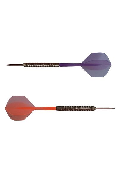 DARTSAN Set of 2 Neon Integrated Darts Shaft-shaft Wings SetPurple-orange