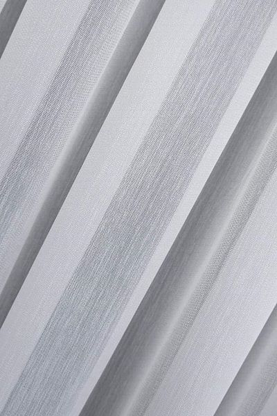 Nish Perde Linen Bamboo Pattern Tulle Curtain 1x3 Tight Pleat