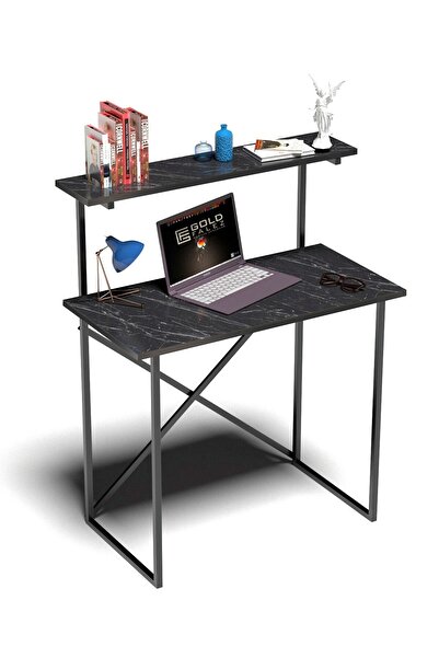 GOLDFALEZ Çalışma Masası Raf Kitaplık Çok Amaçlı Ofis Masa Bendir