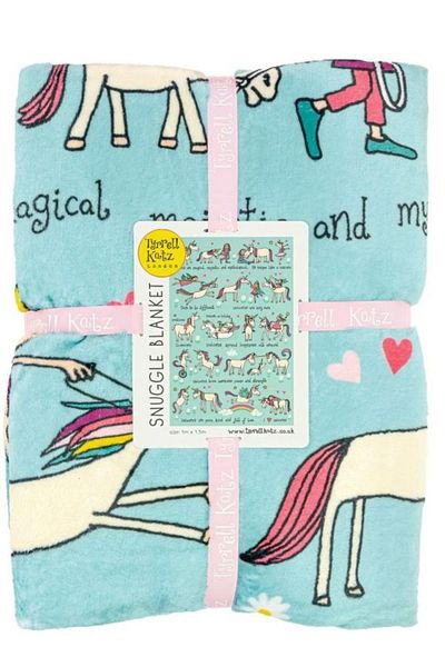 Tyrrell Katz Unicorn Patterned Fleece Baby Blanket