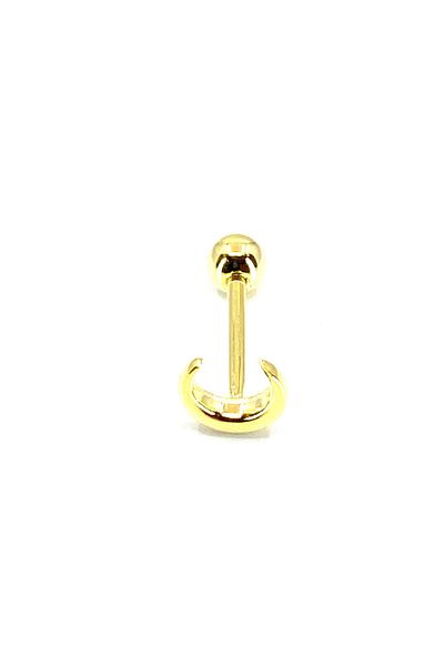 La femme by begum Crownless Crescent Moon Gold Silver Piercing,flat,helix,tragus,forward Helix Piercing