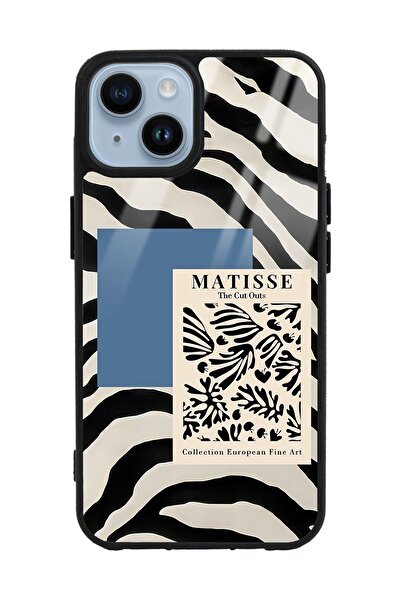Spoyi Iphone 14 Zebra Matısse Tasarımlı Glossy Telefon Kılıfı