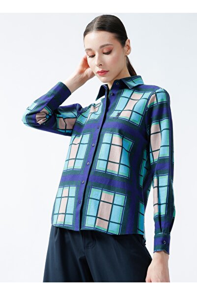 U.S. Polo Assn. طوق القميص القميص الأخضر للمرأة أتروبا