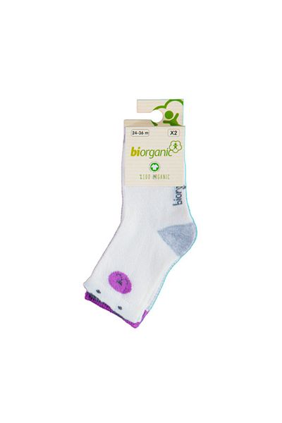 Biorganic Baby Organic Socks 2 Pack Lilac