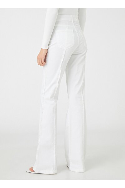 Koton Normál derék normál fehér női nadrág 3sal40008mw