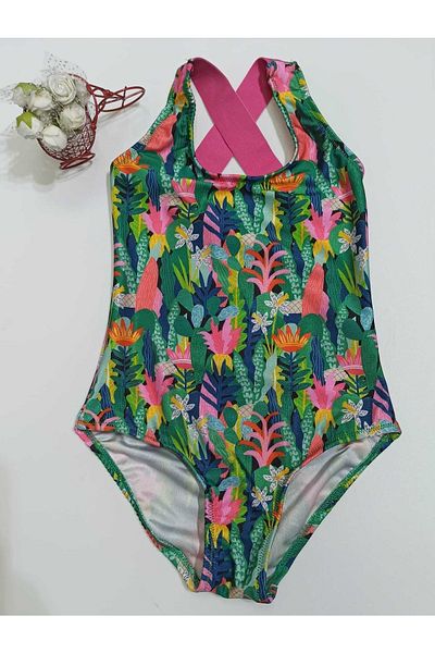 Pierre Cardin Girl's Swimsuit with Cross Elastic Back