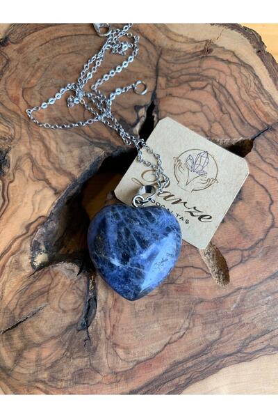 parze doğaltaş قلادة قلب سوداليت