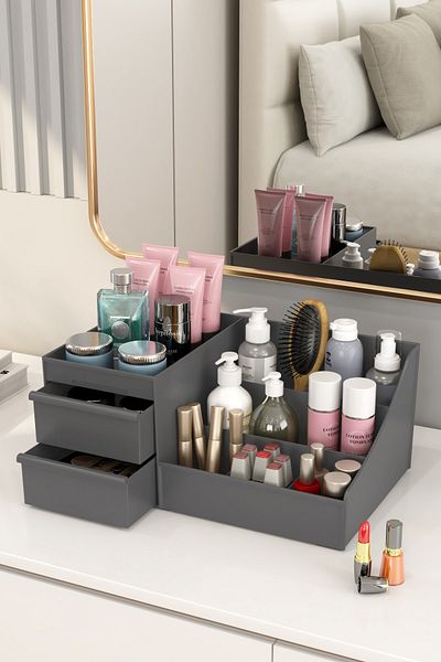 DOVİHOME Bonnie Makeup Cosmetics And Brush Holder Organizer Set of 2