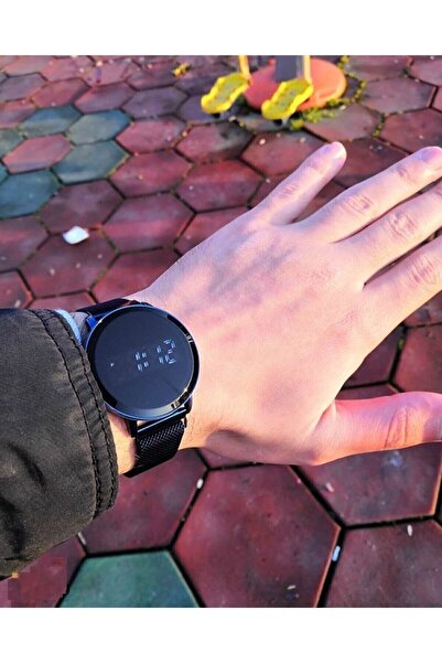 İSTLİV Siyah Renk Dokunmatik Unisex Kol Saati