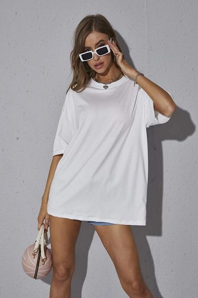 AMMA Μπλουζάκι Unisex Λευκό Μονόχρωμο Oversize