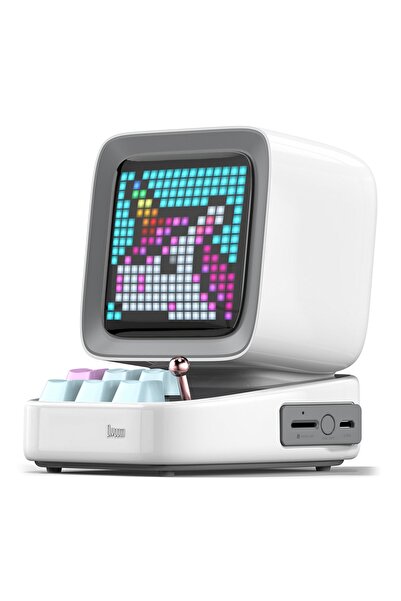 DIVOOM Ditoo Plus Beyaz Piksel LED Ekranlı Uygulama Kontrollü Akıllı Bluetooth Hoparlör