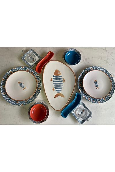 Keramika Koi 15 Piece Breakfast Set for 2 People