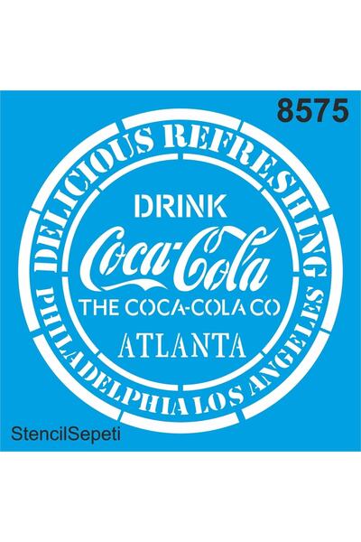 StencilSepeti كوكا كولا - قالب تلوين ستانسل 30x30 سم