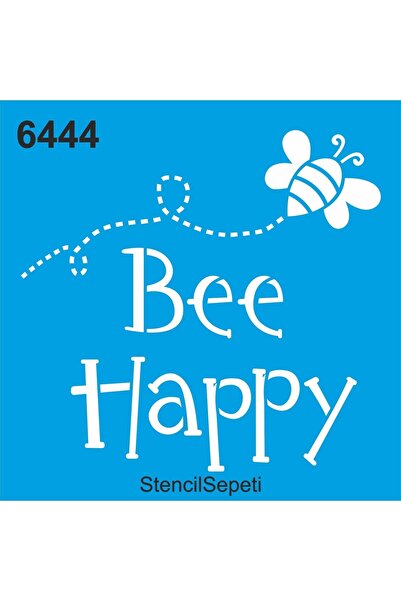 StencilSepeti Be Happy - Stencil Painting Template 40x40cm