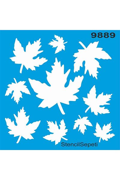 StencilSepeti Plane Leaf - Stencil Painting Template 50x50cm - No Refund!
