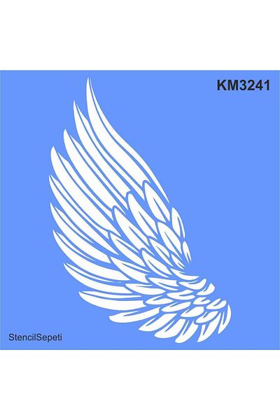 StencilSepeti أجنحة الملاك - قالب مادة سميكة - لا يوجد إرجاع - 100x100 سم