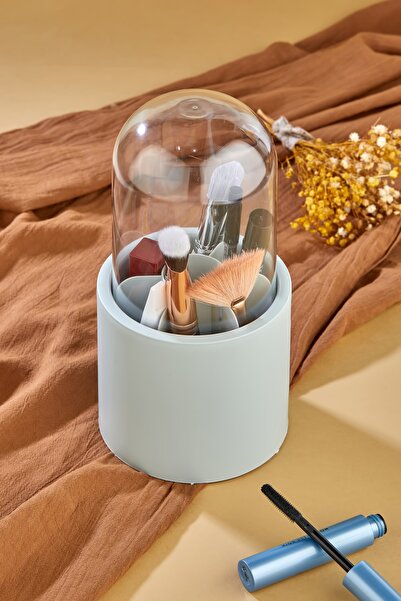 Poomy 7 Bölmeli Makyaj Organizeri - Daisy Şeffaf Kapaklı Büyük Makyaj Organizeri