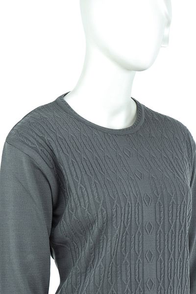 Oppland Women's Winter Self-Motifed Round Collar Lycra Cotton Knitwear Woven Mother Sweater