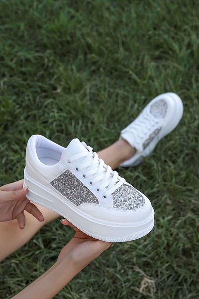Mamito Ayakkabı Pantofi sport Yldz 002 Talpa-alb-argintiu Glitter