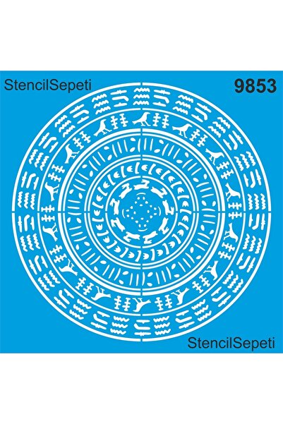 StencilSepeti Mandala Wall Pattern - Stencil Pattern Template - 40x40cm