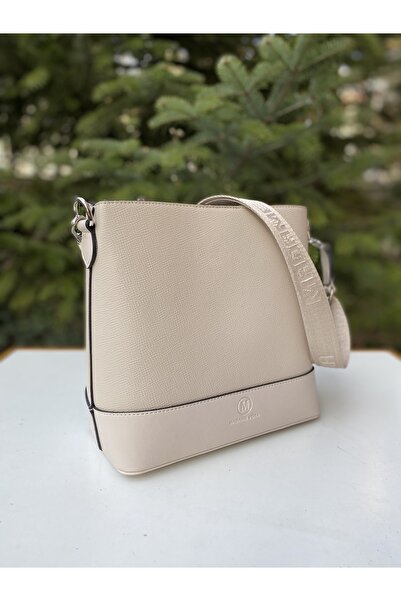 HNB ÇANTA Women's Beige Crossbody Shoulder Bag Mv011