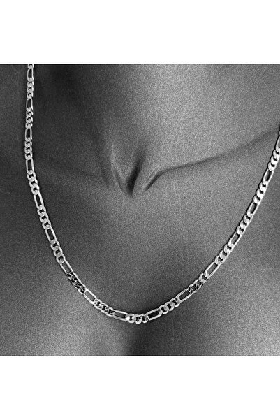 AKARSU TAKI Rodyum Kaplamalı Figaro Zincir Kolye