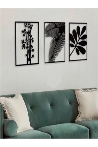 10kdekor Okd 3lü Lazer Kesim Ahşap Tablo Tablo