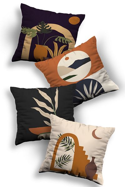 SWITA Digital Printed Decorative 4-Piece Pillow Cushion Cover