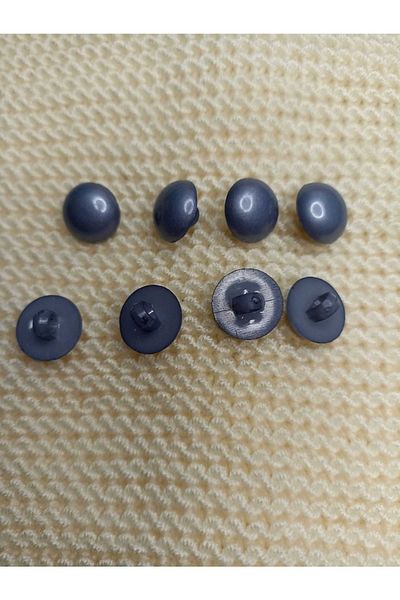 hobim42 Κουμπί μαργαριτάρι Baby Knitting Hobby Button 8 τεμαχίων μεσαίου μεγέθους μολύβδινο γκρι