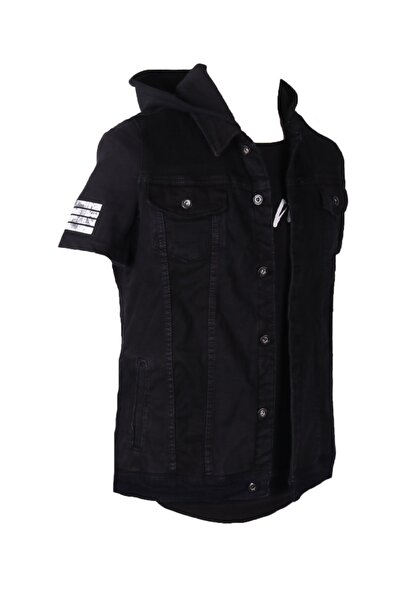 viking's line Vikings Jeans Erkek Denim Yelek ,lazer Işlemli Kot