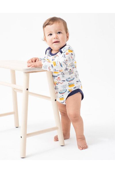 Miny Center Baby Boy Long Sleeve Bodysuit