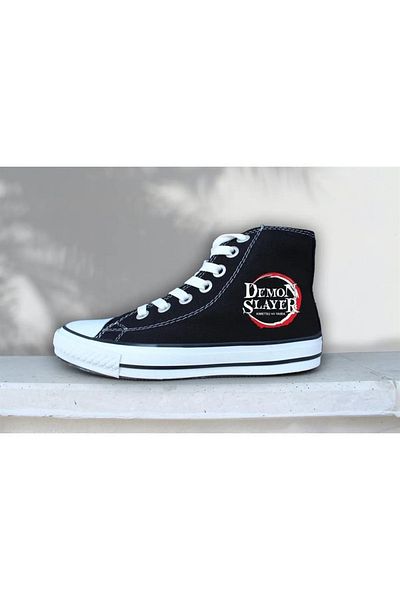Touz Anime Demon Slayer Printed Hakatumoda Pantofi de pânză neagră