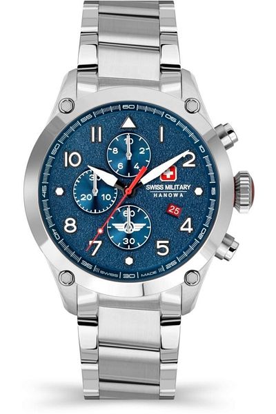Swiss Military Swiss Military Hanowa Smog2101502 Sapphire Glass Swiss Made Men's Wristwatch