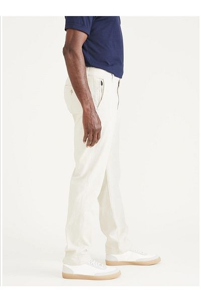 Dockers Mid Waist Slim Leg Slim Fit Stone Men's Trousers 79488-0134