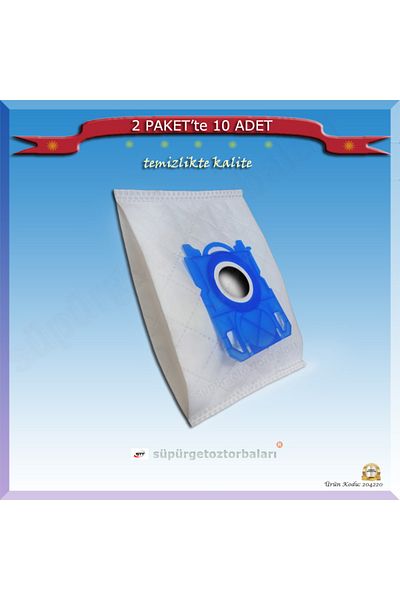 Vestel Meltem A3500 - 10 Pieces Bellows Vacuum Cleaner Dust Bag 204220