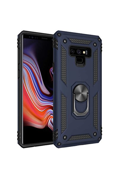 ZM STORE Galaxy Note 9  Uyumlu Kılıf Vega Tank Yüzüklü Standlı Kapak