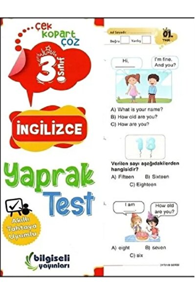 Bilgiseli Yayınları Bilgiseli Yayın 3.sınıf Ingilizce Yaprak Test