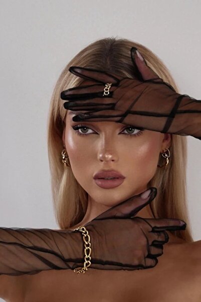 Bride Aksesuar Dünyası Mănuși pentru rochie de mireasă, negre, lungi până la ...