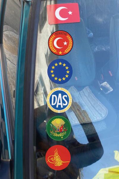 STİCKERCI BEY الاتحاد الأوروبي العثماني طغراء داس مجموعة ملصقات الطوابع الجمر...