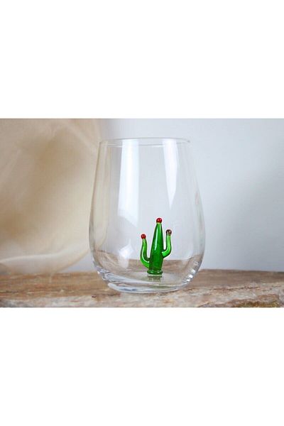 ADAMODART Cactus Figured Water Glass Set of 2