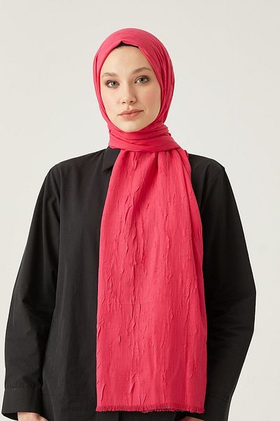 FRESCO SCARFS Φούξια Bamboo Kraş Γυναικείο Hijab Shawl