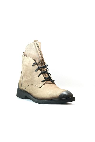 Beety 21pz17.623 Γνήσιο δέρμα Nubuck Sand με φερμουάρ βραδινό φόρεμα Γυναικείες μπότες μεγάλο μέγεθος