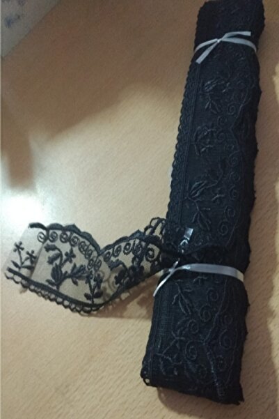GÜZEL KAMAN Tulip Patterned Black 5.5cm 9 Meters - Very Close Quality Organized