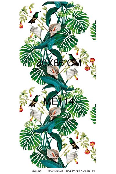 LİNEART Brass Decopage Paper La Met14